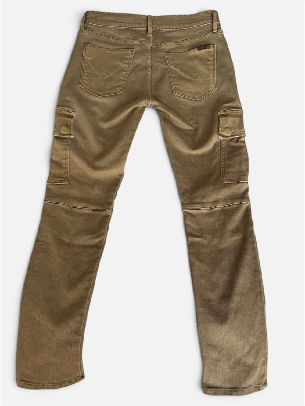 Hudson Colby Ankle Moto Cargo Jeans - Toasted Khaki Camel Size 25 - Picture 2 of 9